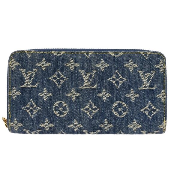 Louis Vuitton Blue Monogram Denim Zippy Wallet M95341 CA2077 196262 - Picture 1 of 7